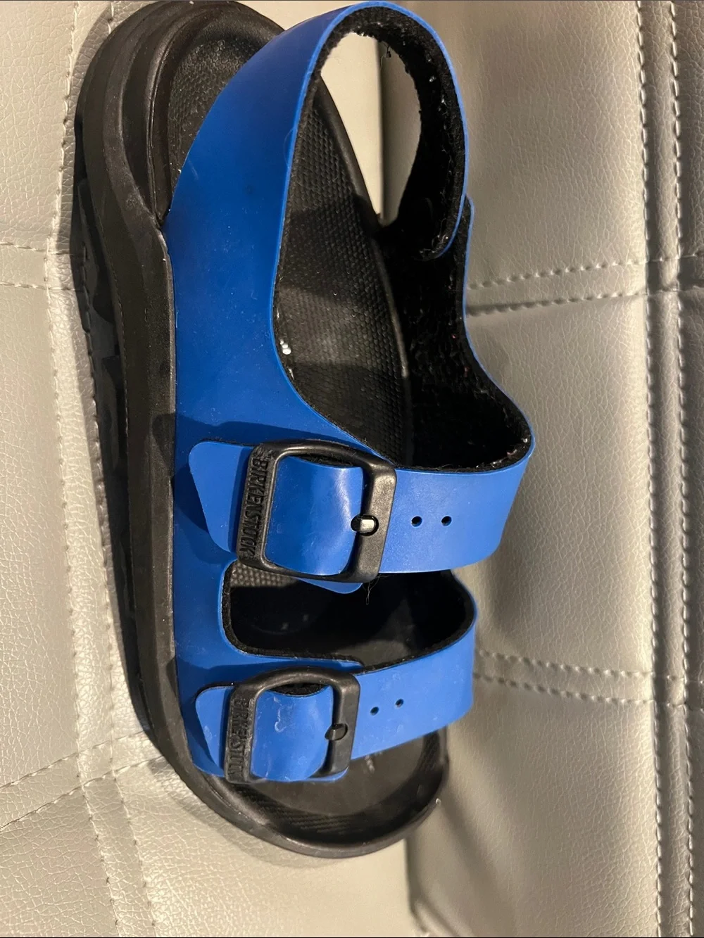 Birkenstock Kids Bright Blue Double Buckle Sandals